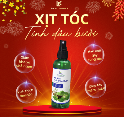 XỊT TÓC TINH DẦU BƯỞI